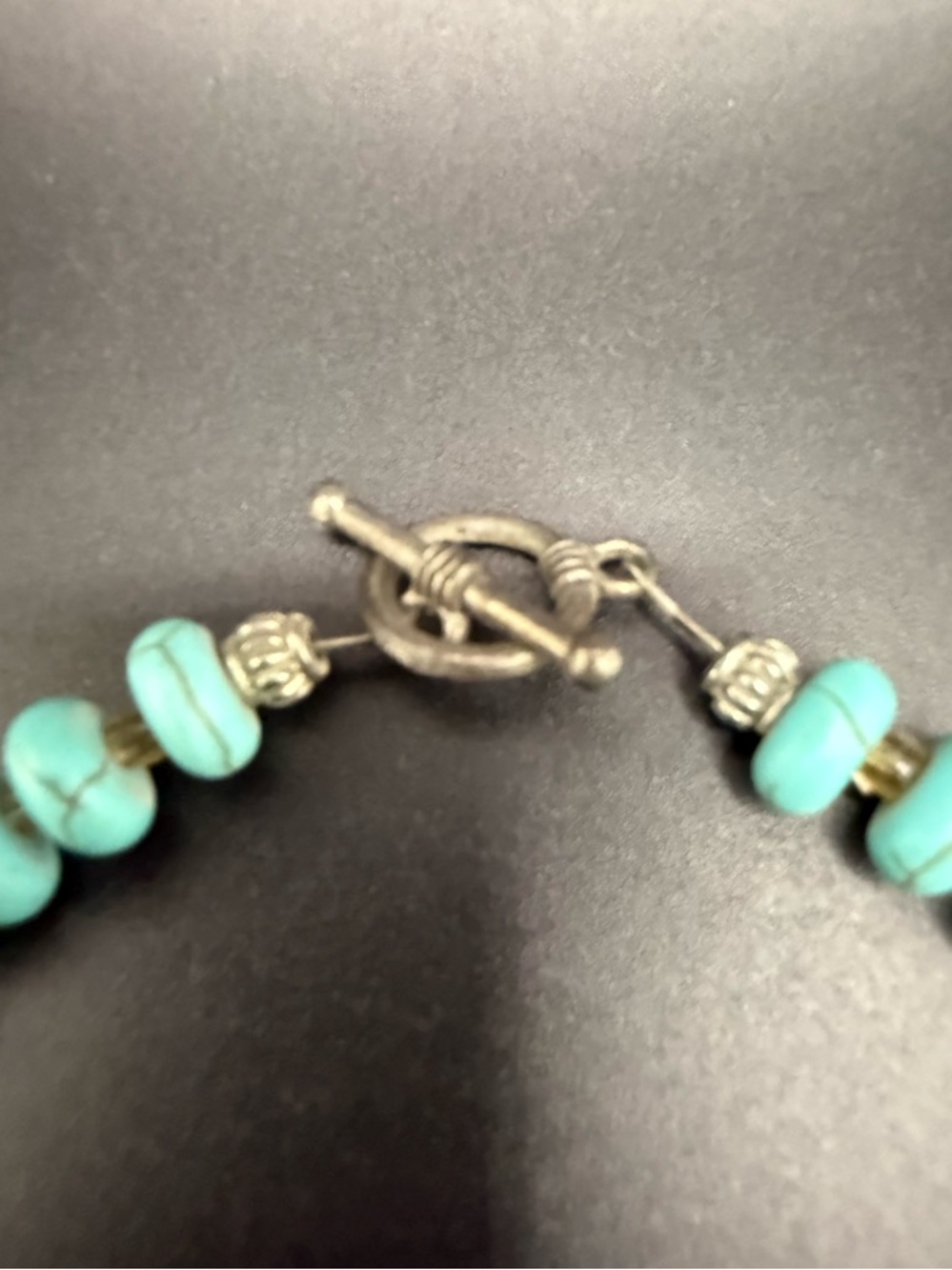 Classic Boho Howlite Turquoise and Seed Bead Necklace - Picture 3 of 4